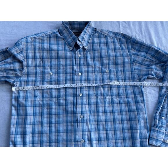 Wrangler George Strait Collection Button Down Shirt Lot of Two Size L Blue/White - Picture 5 of 8